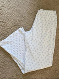 Solid Cotton Eyelet Pajama Long Pants Woman Spring Elastic Waist Straight Trousers Sweet Cute Casual Simple Home Sweatpants Y2k