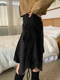 Vevesc Harajuku Women Irregular Skirts Patchwork Grunge Streetwear Drawstring Vintage Skirt Summer Trendy Mujer Faldas Y2k Aesthetic