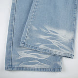 Vevesc  Fashion Light Blue Washed Casual Jeans Y2K Street Style Straight Denim Pants Women Summer Minimalist Chic Outfits