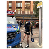 Vevesc Y2k Retro Girly Cat Embroidered Knitted Cardigan Jacket Autumn and Winter Design Versatile Loose Sweater Cardigan Jacket