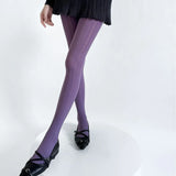 Vevesc  Women's Stockings Sexy Slim Pantyhose Spring Autumn Winter Leggings New Solid Color Retro Super Stretch Tights Stockings
