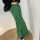 Vevesc Skirt for Women Satin Leopard Sexy Casual Skirts Summer Versatile Temperament Fashion Elegant Sweet Was Thin Skirts