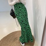 Vevesc Skirt for Women Satin Leopard Sexy Casual Skirts Summer Versatile Temperament Fashion Elegant Sweet Was Thin Skirts