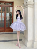 Vevesc New Princess Little Dress Wear Purple Evening Dress