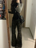 Vevesc Sexy Korean Spliced Hollow Out Design Slim Fit Tops Y2k Aesthetic High Street Harajuku Commuter Girl Shirts American Punk Tees