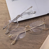 Vevesc Retro Square Frame Eyeglasses Women Girls Lightweight Comfortable Anti Blue Light Glasses Gold Color Glasses Fashion Accessories