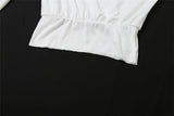 Vevesc  Casual Binding Shirts For Women Fashion Solid Women Clothes Batwing Sleeve Oversized T Shirt Skew Collar Long Sleeve Streetwear