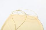 Vevesc  Fashion Ruched 2 Piece Set Women Lace-Up Halter Full Sleeve Crop Tops+Sexy See Through Skirts Street Elegant Outfits