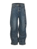 Vevesc Blue Women's Jeans Hip-hop Fashion Vintage Streetwear Y2K Wide Leg Straight Jean High Waist Trouser Classic Baggy Denim Pants
