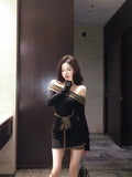 Vevesc American Sexy Slash Neck Splicd Leopard Harajuku Vintage Dress Y2k Aesthetic Short High Street Dresses Moda Punk Women Clothes