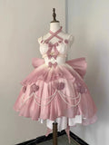 Vevesc Gradually Varied Light Hollow out Front Short Back Length Thin and Glittering Lolita Gorgeous Dress Prom