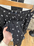 Vevesc  Skulls Print Waffle Long Pants Women High Waist Straight Black Trousers American Vintage Casual Home Sweatpants Y2k Pajama Pant
