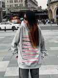 Vevesc American Vintage Hiphop Couples Sweatshirt Hooded Sudadera Mujer Fleece Oversize Women High Street Chic Grunge Men Hoodies