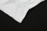 Vevesc  Casual Binding Shirts For Women Fashion Solid Women Clothes Batwing Sleeve Oversized T Shirt Skew Collar Long Sleeve Streetwear