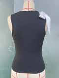 Vevesc  Bow Tie Tank Top Women Aesthetic Clothes Sleeveless Y2k Accessories Slim Fit Cute Crop Tops Elegante Camison Verano Ropa Mujer