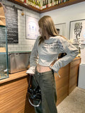 Vevesc 2024 Spring Chain Hollow Out Y2k Aesthetic Bandage Solid T-shirts Slim Cropped Tops Women O Neck Harajuku All Match Casual Tees