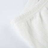 Vevesc  Sweet Style Hollowed Jacquard Frill Vest and Tiny Shorts Cute Two Piece Set  White Aesthetic Chic Y2K Homewear Summer