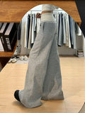Vevesc Women's Baggy Sweatpants Vintage Y2k Harajuku 90s Retro Pants High Waist Wide Leg Jogger Trousers Streetwear 2000s Clothes