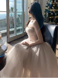 Vevesc  White Princess Dress Sweet Elegant Ball Gown Birthday Party Vestidos Gauze Bodycone Strapless Camisole Long Dresses