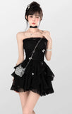Vevesc  Women Princess Evening Party Prom Sleeveless Slim Elegant Mini Dress A-line Korean Fashion Spring Summer New Vestidos Mujer