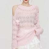 Vevesc Autumn Winter Woman Korean Fashion Cute Core Sweet 2000s Sweater Elegant Oversize Knitwears Designer Aesthetic Chic