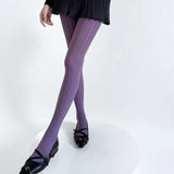 Vevesc  Women's Stockings Sexy Slim Pantyhose Spring Autumn Winter Leggings New Solid Color Retro Super Stretch Tights Stockings