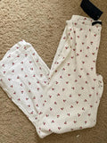 Solid Cotton Eyelet Pajama Long Pants Woman Spring Elastic Waist Straight Trousers Sweet Cute Casual Simple Home Sweatpants Y2k