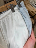 Vevesc  Eyelet Drawstring Straight Long Pants Women Autumn High Waist Cotton Trousers Solid Simple Vintage Sweet Home Pajama Pants Y2k