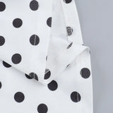 Vevesc  Polka Dot Floral Long Dress Women Fashion Sleeveless Neck Slit Spring Party Evening Dress Female High Waist Dress 2025