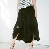 Vevesc Vintage High Waisted Drawstring Flowy Long Skirt Aesthetic Plaid Midi Skirt Summer Loose Fit Maxi Skirts Y2k Fairy Streetwear