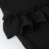 Vevesc  Lace Patchwork A-line Skirt Flared Pants Black Sweet Casual Basic Bootcut Pants Y2K Aesthetic Jogging Trousers Women