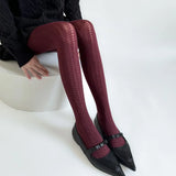 Vevesc  Women's Stockings Sexy Slim Pantyhose Spring Autumn Winter Leggings New Solid Color Retro Super Stretch Tights Stockings