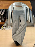 Vevesc Women's Baggy Sweatpants Vintage Y2k Harajuku 90s Retro Pants High Waist Wide Leg Jogger Trousers Streetwear 2000s Clothes