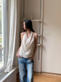 Vevesc  Polka Dot Backless Halter Tops Woman Clothes Cowls White Summer Sleeveless Casual Tops Trending Fashion 2025