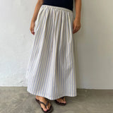 Vevesc Korean Style Loose Fit A-line Skirt Cottage Vintage Y2k High Waist Maxi Skirt Women Fashion Chic Streetwear Fairy Long Skirts