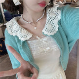 Vevesc Sweet Crop Tops Women's Clothing Bow Lace Sling Vest Tunic Fashion Korean Tanks Summer Sexy Cute Y2k Top
