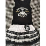 Vevesc Harajuku Kawaii Black White Lace Skirt for Women Fashion New High Waist Cake Skirts Y2k Grunge Shorts Faldas Mujer