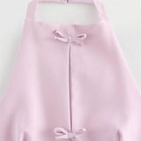 Vevesc  New women's fashion and leisure temperament Joker slim loose commuter bow hanging collar shirt.