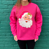 Vevesc Christmas Sweatshirt Santa/Letter Drop Shoulder Long Sleeve Pullover Women Casual Loose Fit O Neck Hoodies T-shirt Festival Rave