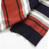 Vevesc  new women's clothing casual elegant design sense European and American style retro striped knitted short sleeved shirt