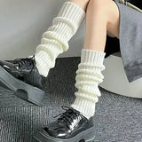 Vevesc Lolita Leg Warmers Women's Long Socks Wool Knitted Foot Cover Arm Warmer Y2K Autumn Winter Crochet Heap Socks Boot Cuffs