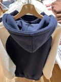 Vevesc Patchwork Vintage Zip-up Hoodie Women Autumn Cotton Pockets Drawstring Hooded Sweatshirt Casual Streetwear Loose Jacket Tops