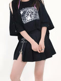 Vevesc Preppy Style Skirt Solid Color Pleated Patchwork High Waist Mini Skirts for Women Summer Fashion Female Slim Women's Clothing