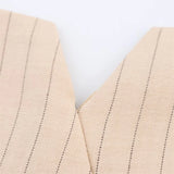 Vevesc  Spring New Product: Women's Fashion Casual Strap, Folded Striped Top&Fashion Thin Striped Skirt Pants Set