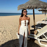Vevesc  New women's fashion and leisure temperament Joker slim sexy word chest wrapped swimsuit.