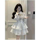 Vevesc Hot Girl Lace White Kawaii Lolita Dress Woman Cascading Ruffl Long Sleeve Fairy Dress Straps Birthday Party Quinceanera Dresses