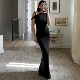 Vevesc Asymmetrical Twist One Shoulder Maxi Long Dress Kylie Jenner Outfits Elegant Sexy Summer Party Dresses For Women 2024