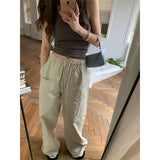 Vevesc Y2K Oversized Cargo Pants Women Streetwear S-3Xl Wide Leg Sweatpants Harajuku Baggy Joggers Korean High Waist Trousers New