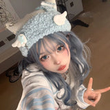 Vevesc New Fashion Hat Knitting Beanies Gothic Cat Ear Wings Caps Y2k Streetwear Winter Warm Hats Lolita Girls Harajuku Vintage Hat