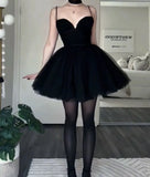 Vevesc  Sladuo Women Sexy Spahetti Strap Tulle Homecoming Dresses Short  Prom Dresses for Teens Mini Cocktail Dress